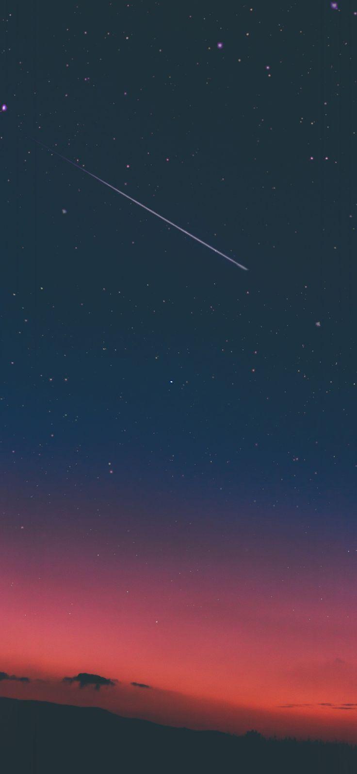 iPhone X Wallpaper, sky sunset night blue nature