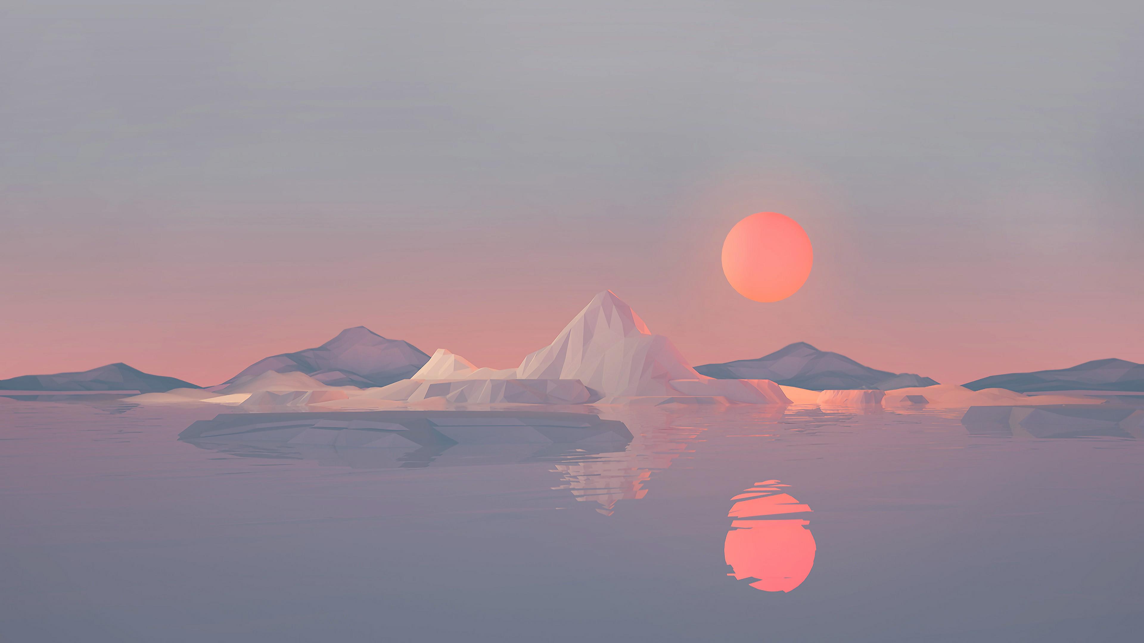 Iceberg Minimalist 4k, HD Artist, 4k Wallpaper, Image