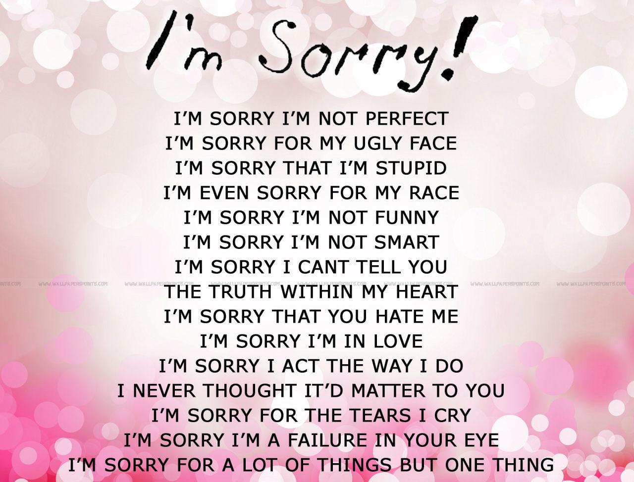Quotes about Sorry (552 quotes)