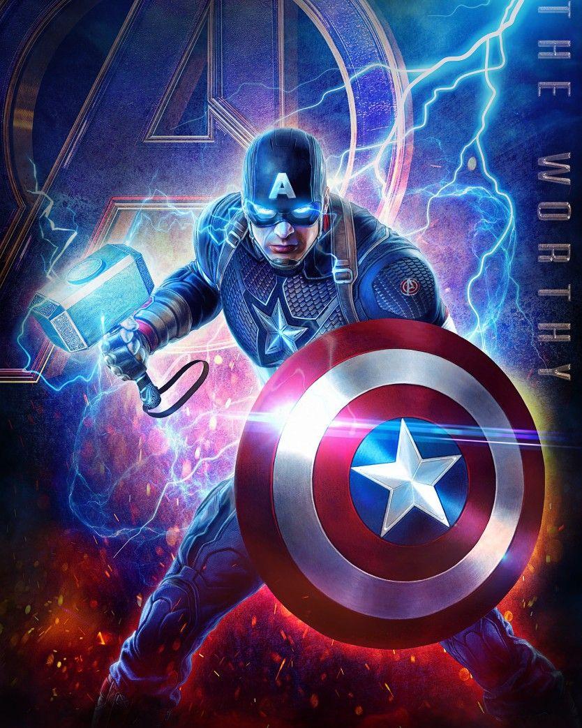 Avengers Endgame wallpaper of Captain America created