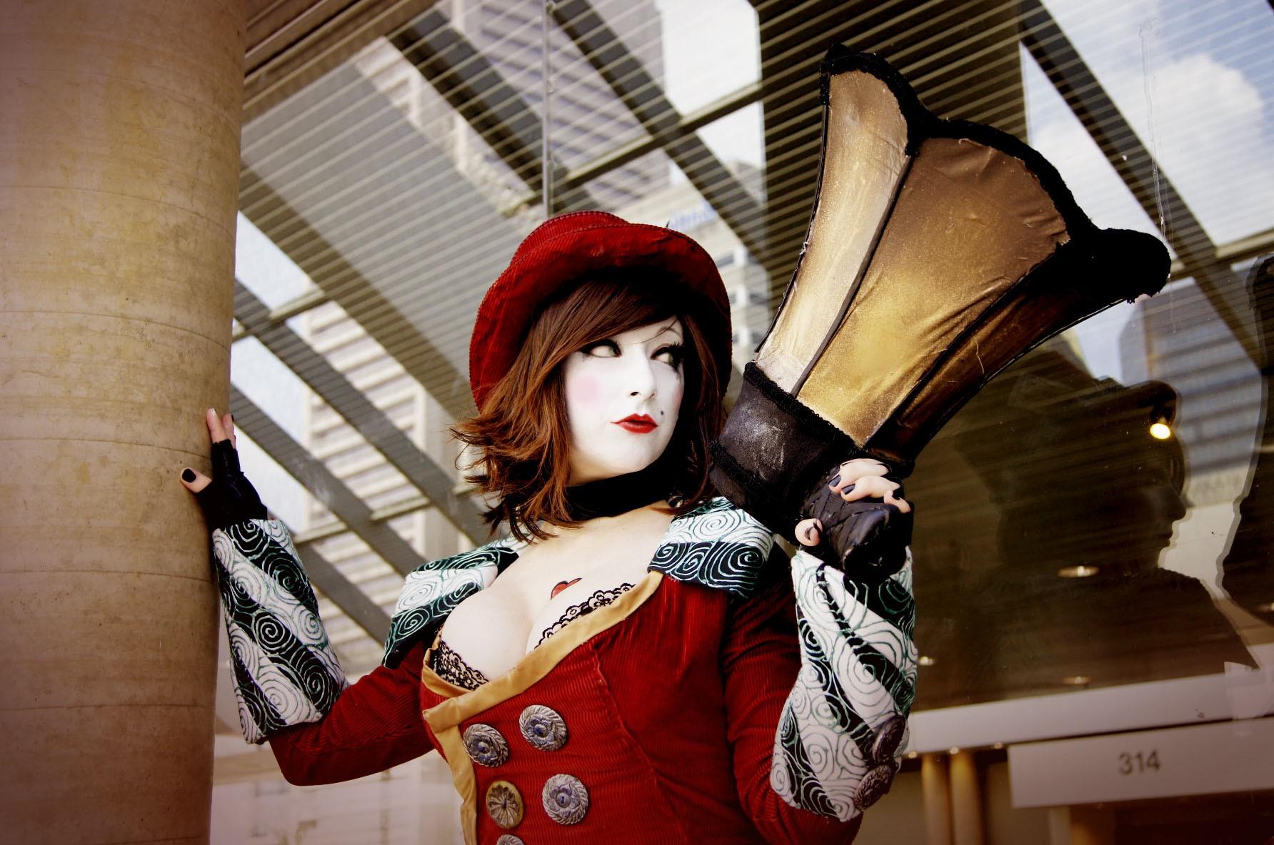 brunettes, women, cosplay, Borderlands, Mad Moxxi wallpaper