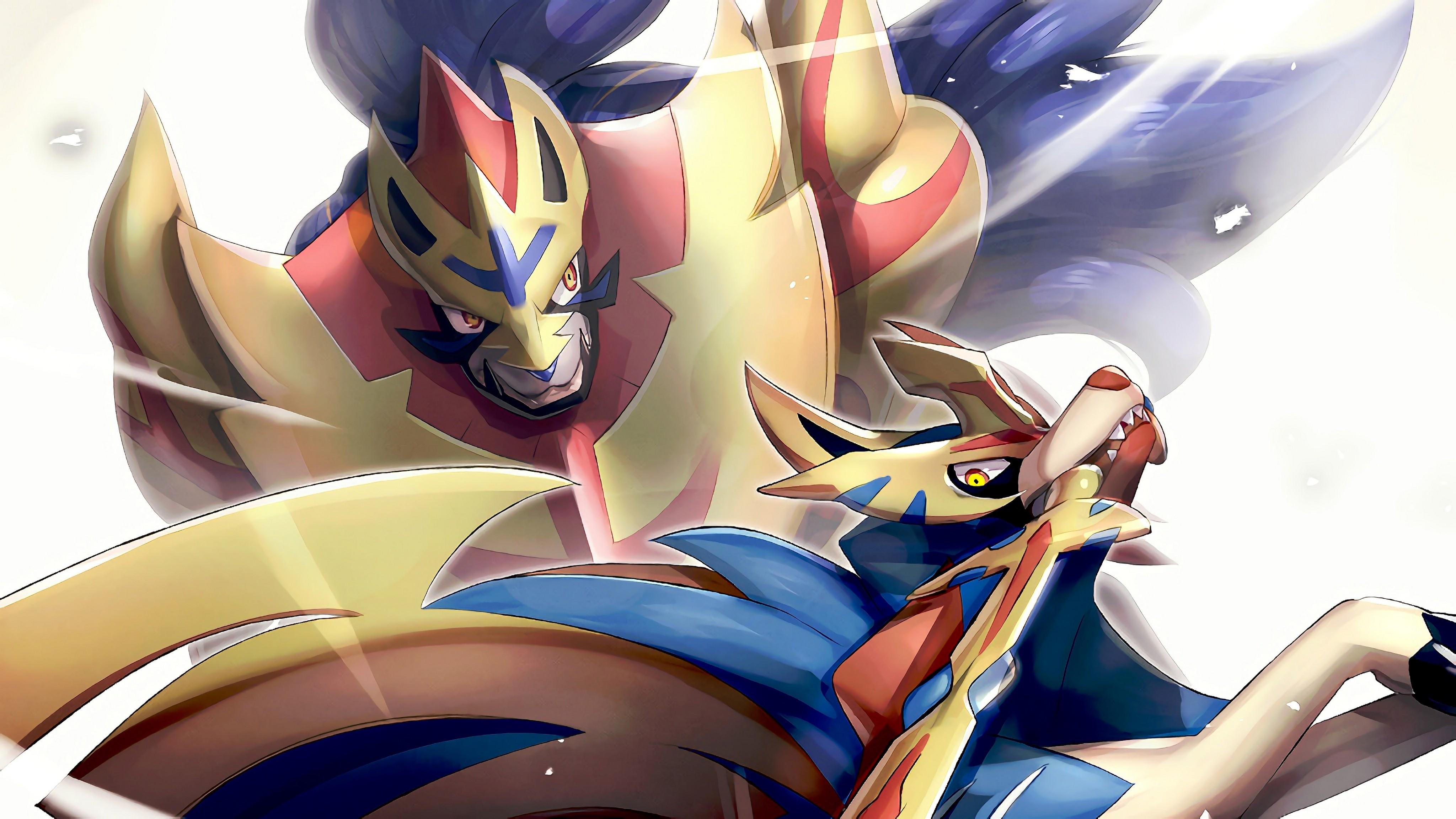 Zacian and Zamazenta Pokemon Sword and Shield 4K Wallpaper