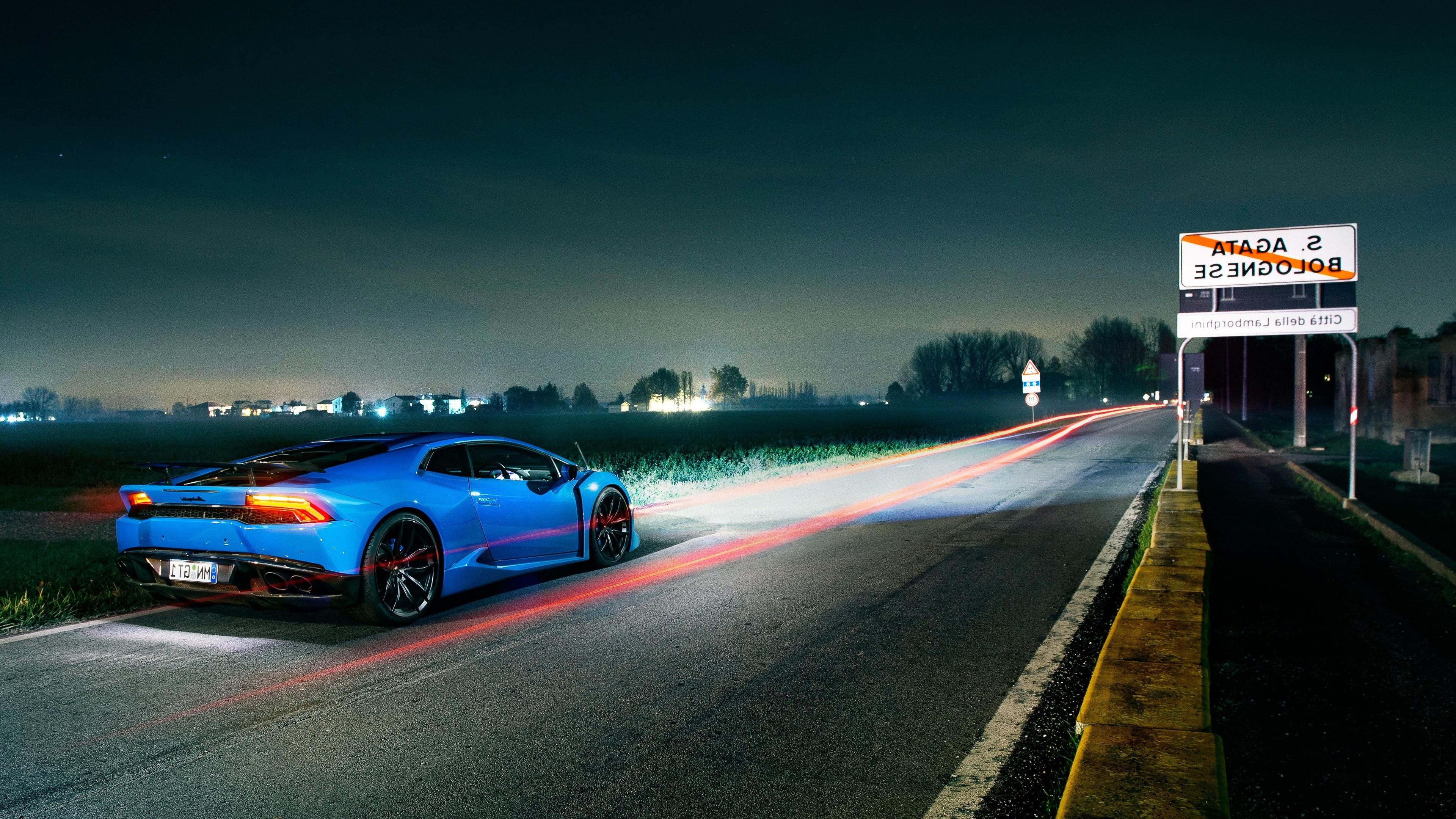 Lamborghini Light Trails, HD Cars, 4k Wallpaper, Image