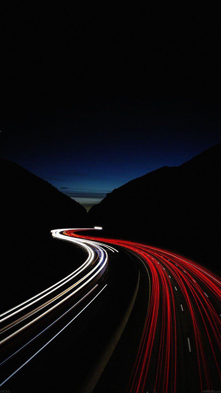 Street Car Lights Night (750×1334). Fondos Para
