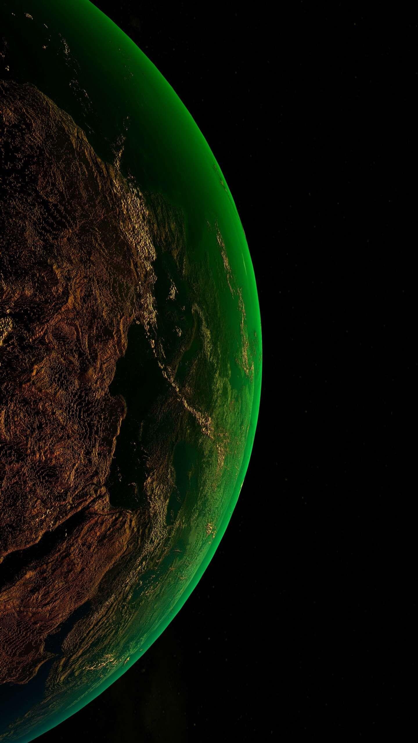 Green Planet iPhone Wallpaper. iPhone background