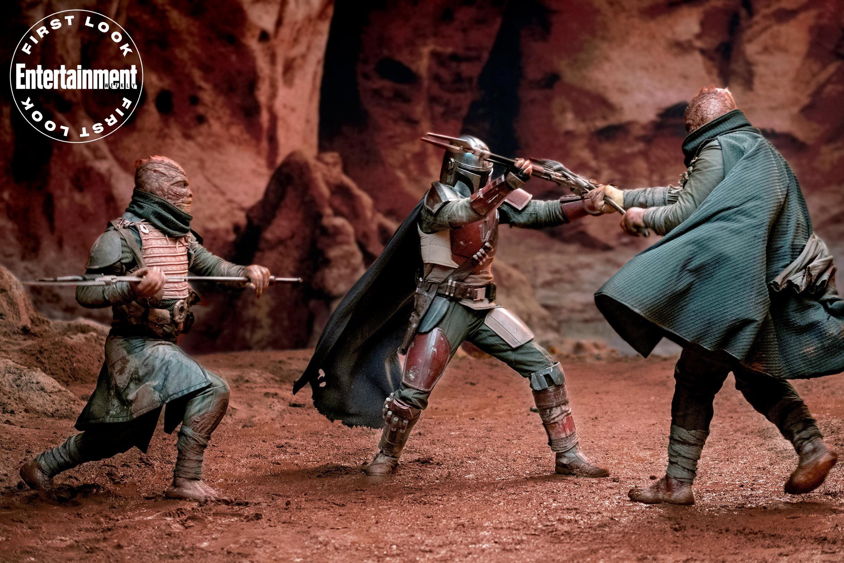 The Mandalorian fights Trandoshans in new Star Wars series