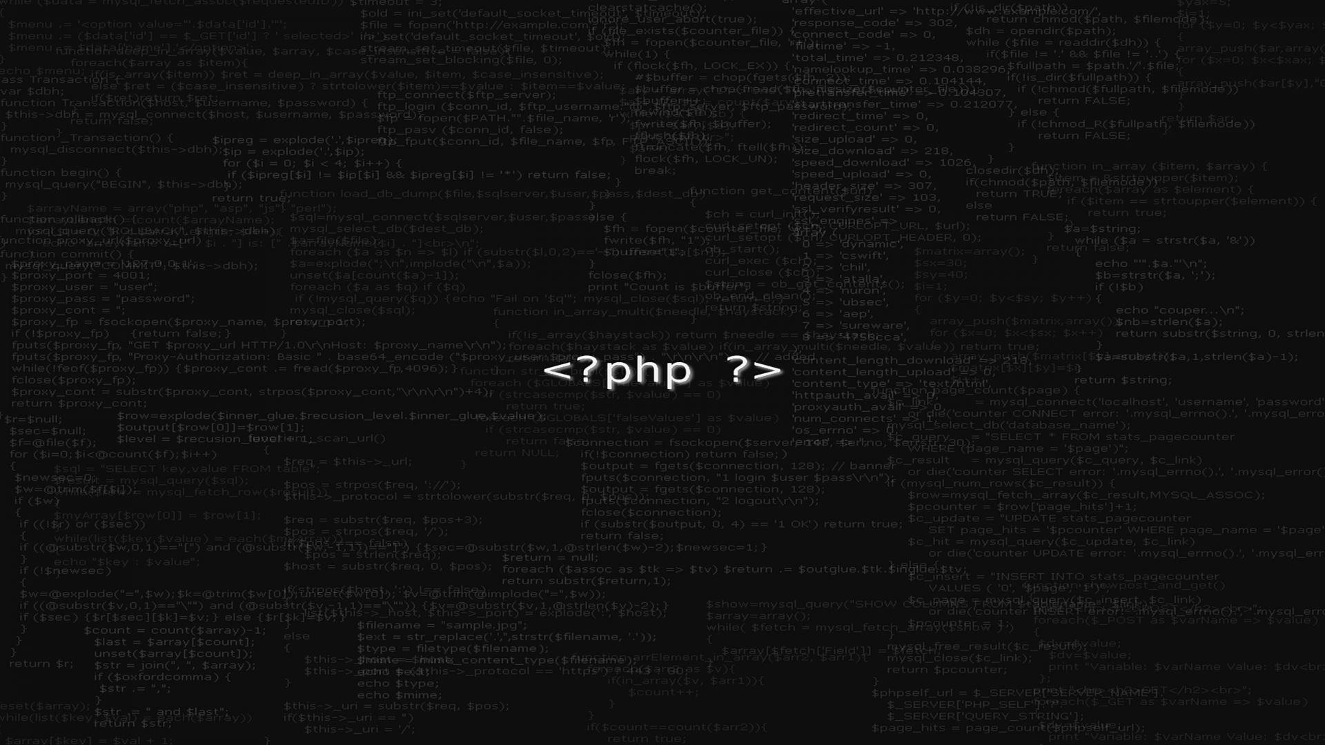 PHP Developer Black Wallpaper. Places to Visit. Black