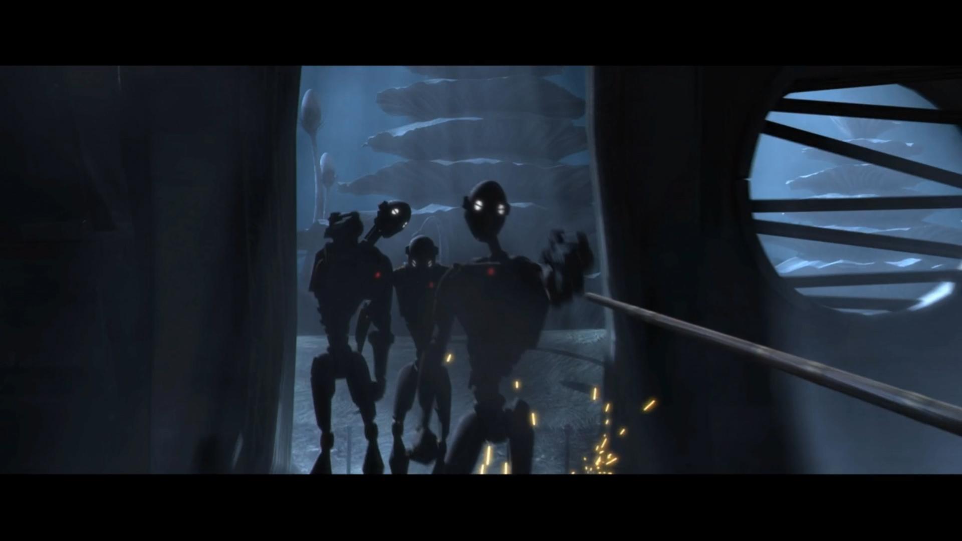 Gangster Droid wasn't a glitch! Clone Wars S2: E10