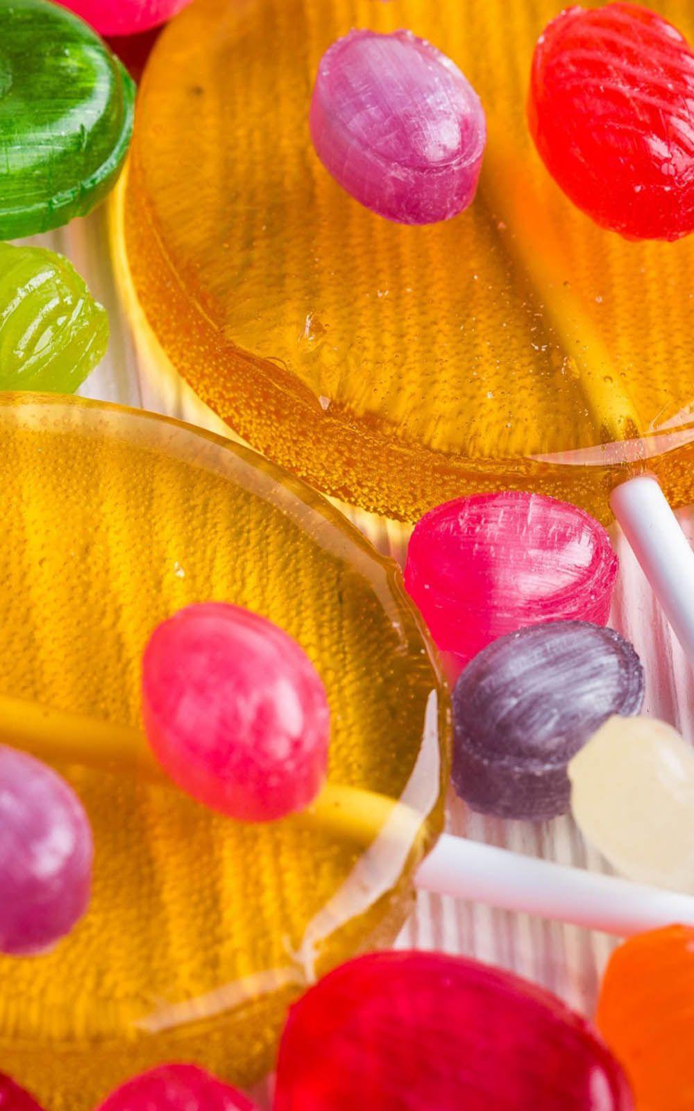 Colorful Lollipops And Candies. Food and Drink Wallpaper