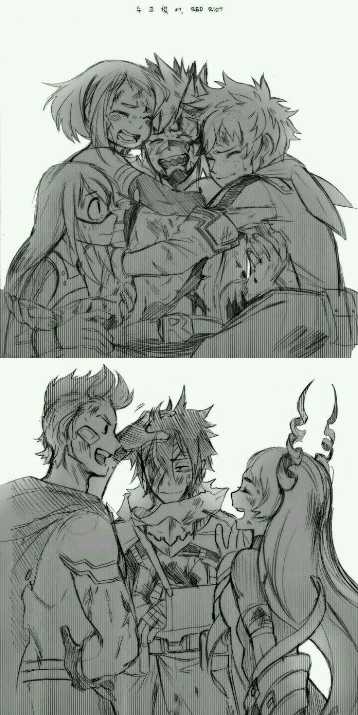 Uraraka Ochako, Midoriya Izuku, Asui Tsuyu, and Kirishima