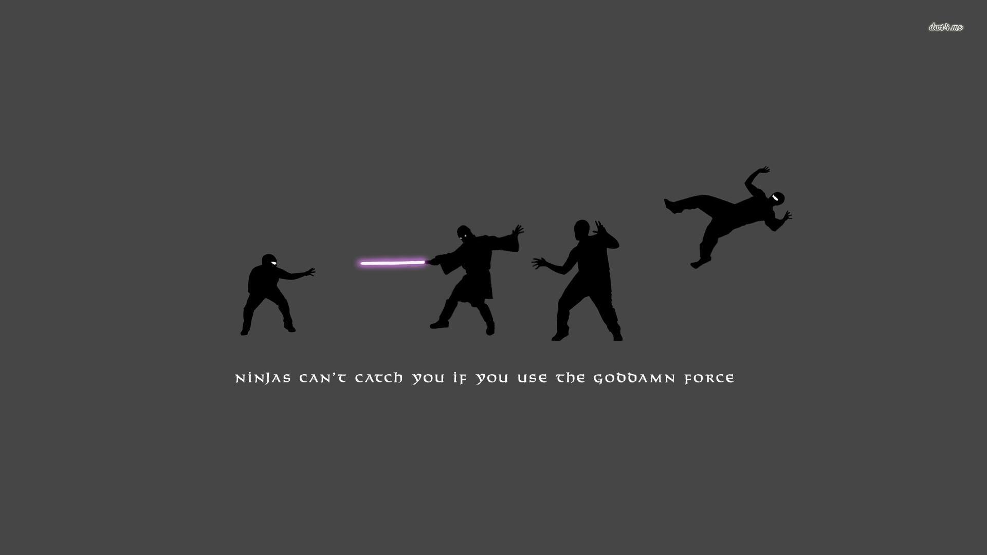 Use the force against the ninjas wallpaper wallpaper
