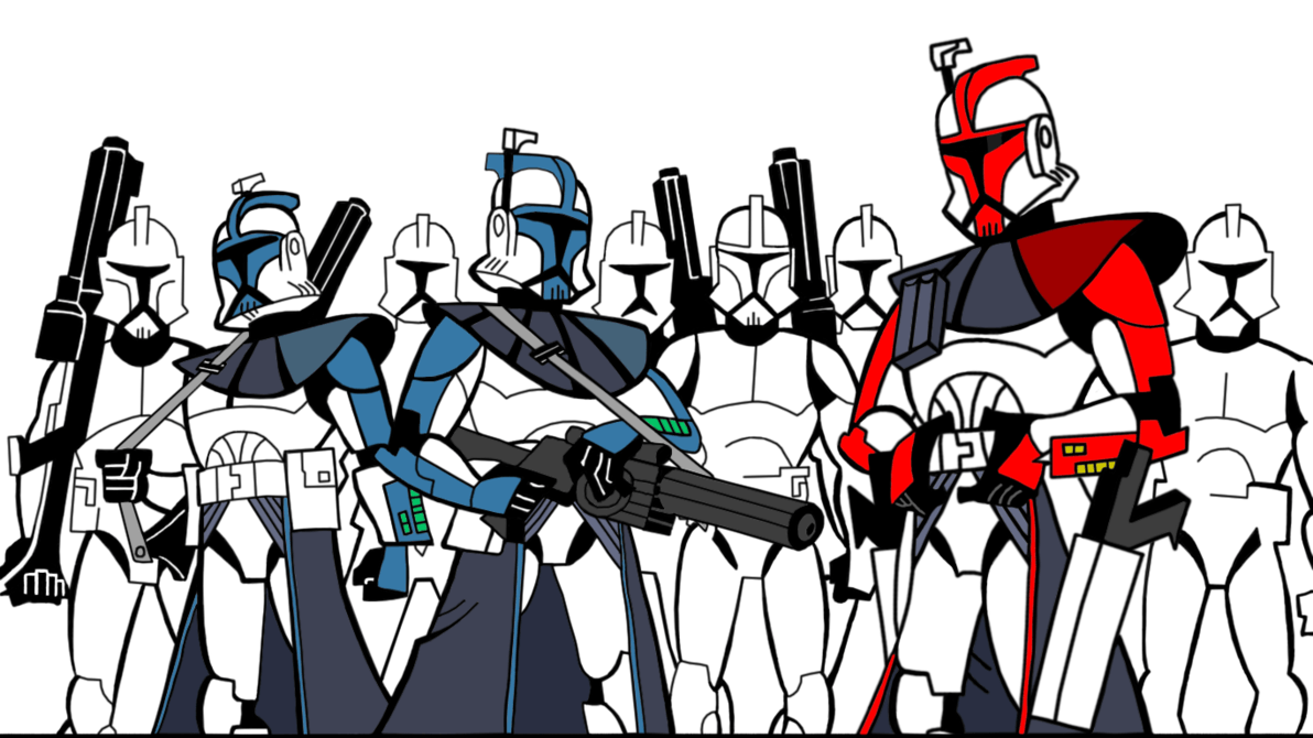 Color Arc Trooper Line Art by gman963. Star Wars. Star