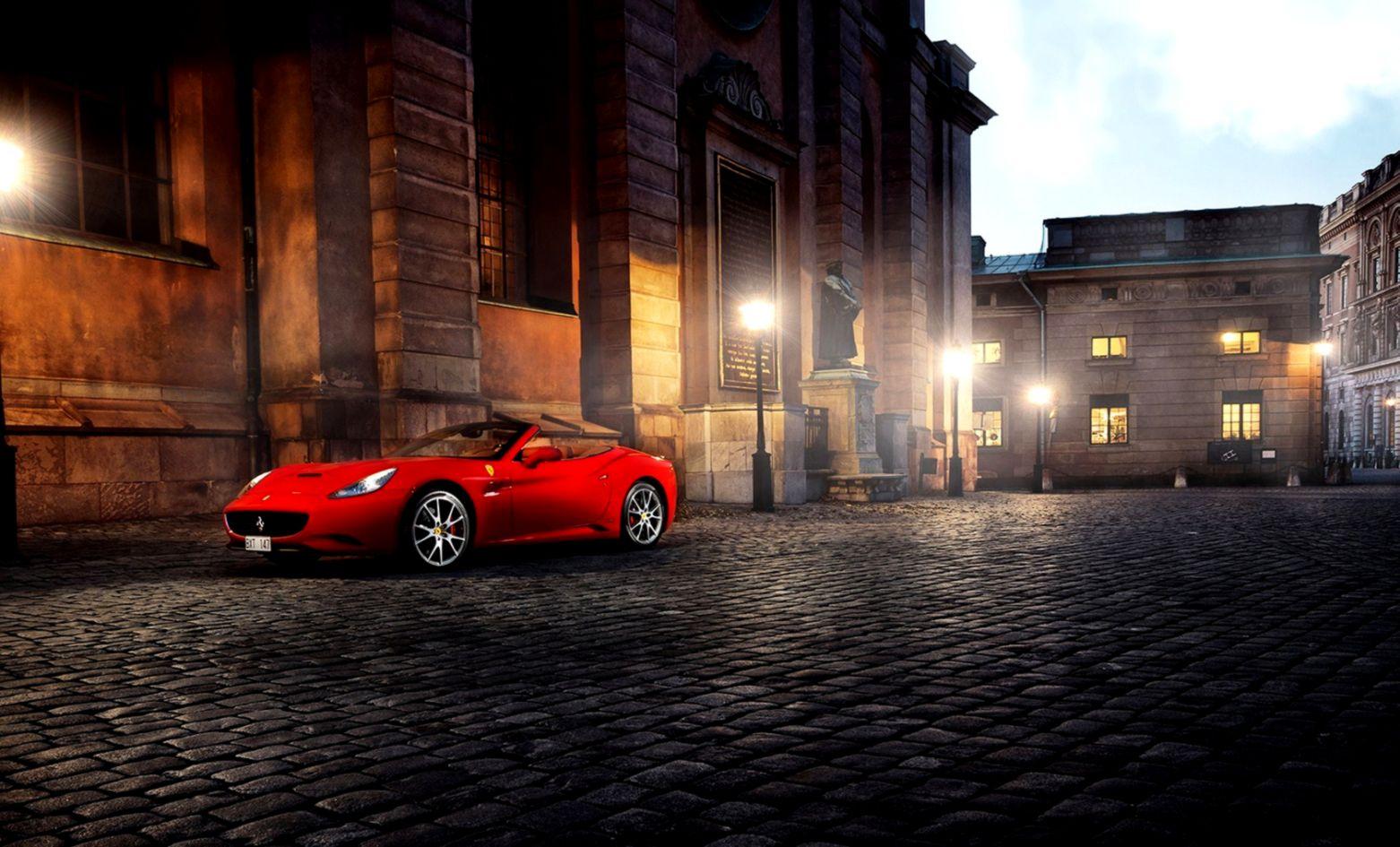 Ferrari California Red Car Parking HD Wallpaper. Free HD