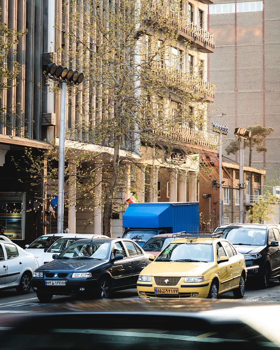 HD wallpaper: tehran, iran, taleqani street, urban, cars