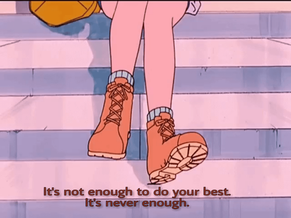 90'S Pink Anime Aesthetic Desktop Wallpaper - Santinime