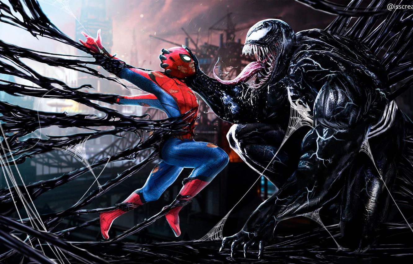 Wallpaper Tom Hardy, Venom, Peter Parker, Spider Man, Eddie Brock, Tom Holland image for desktop, section фантастика