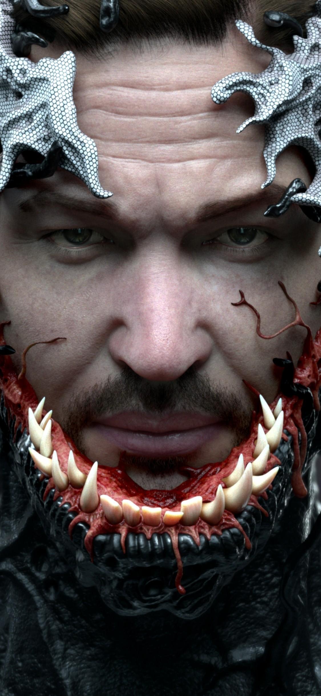 Download 1125x2436 Venom, Tom Hardy, Digital Art Wallpaper