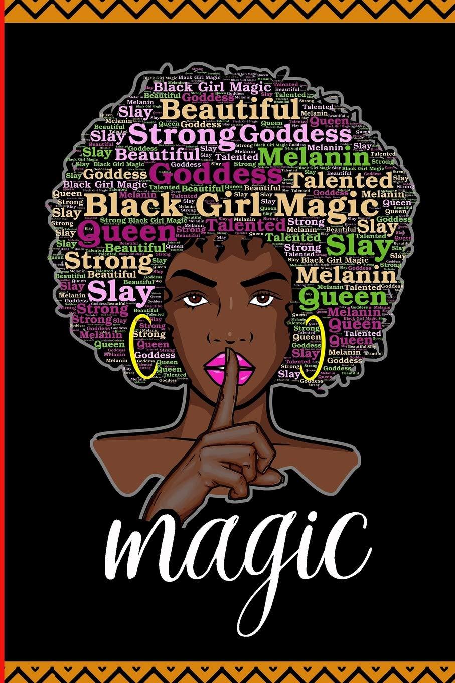 Melanin Black Girl Magic: College Rulled Lined Notebook