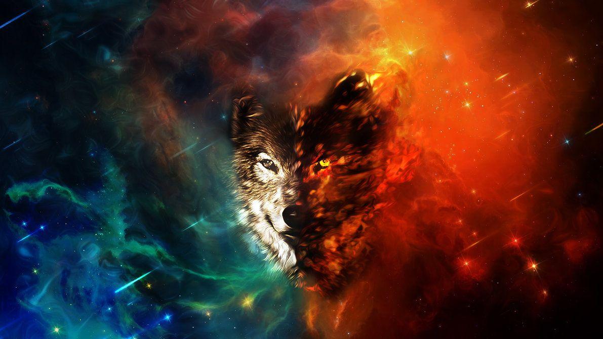 Abstract Wolf Wallpaper Free Abstract Wolf