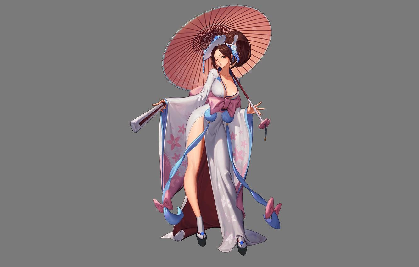 Wallpaper art, asian, mai shiranui, The King of Fighters image