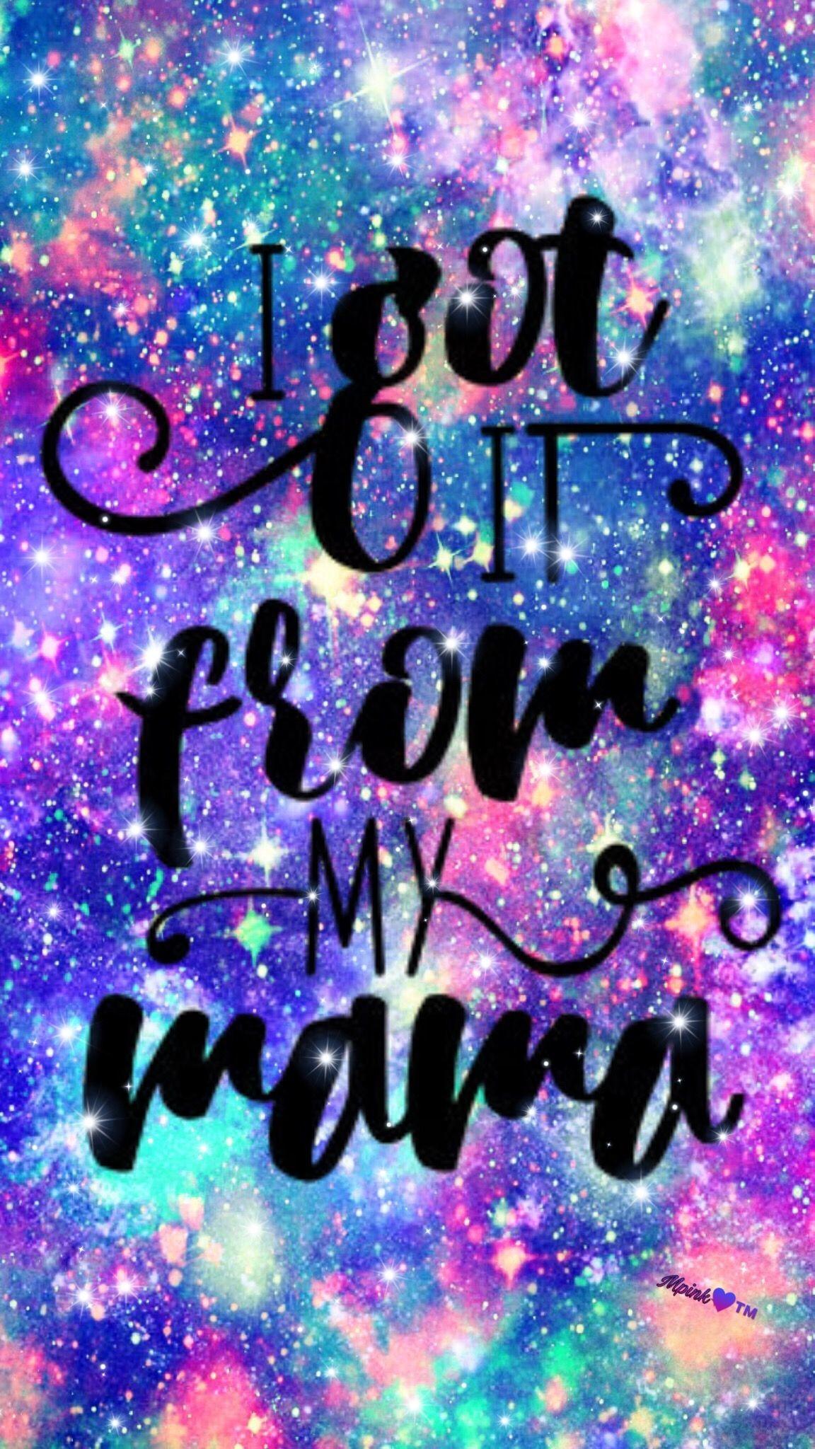 Glitter Girly Galaxy Wallpaper