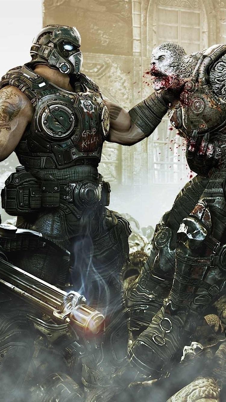 Gears Of War 3 HD 750x1334 IPhone 8 7 6 6S Wallpaper