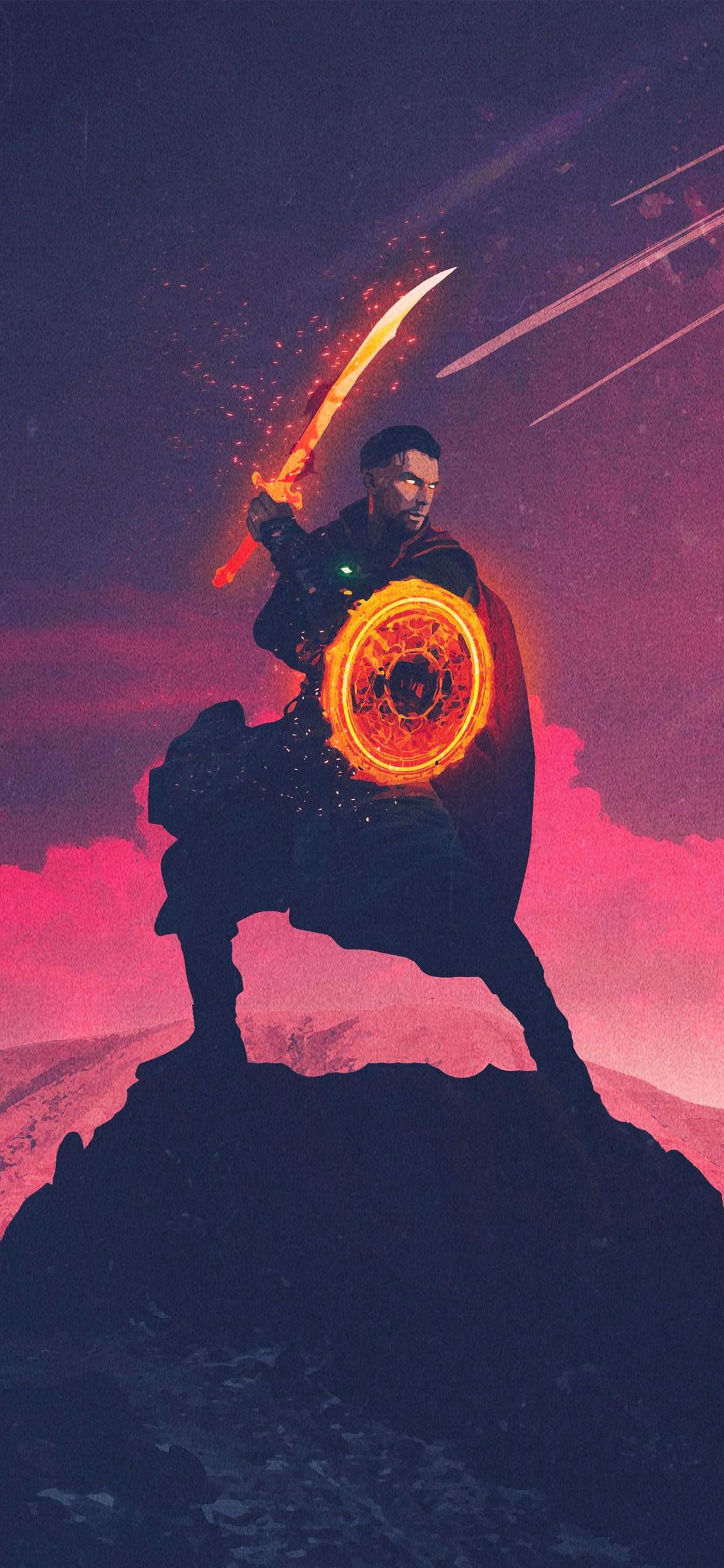 Infinity War Doctor Strange Art iPhone Wallpaper