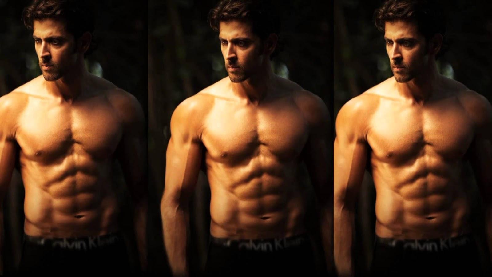 Hrithik Roshan Hottest Six Pack Photo Abs Show. Yup