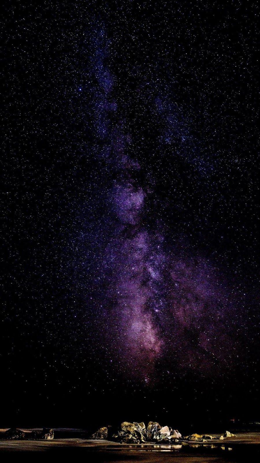 Starry Night. Dark phone wallpaper, Galaxy wallpaper