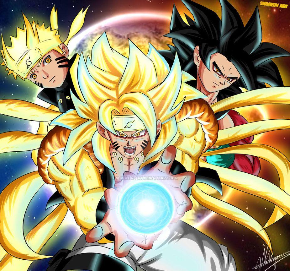 Goku And Naruto Fusion (Goruto) By Surgeon Art. Anime Crossover