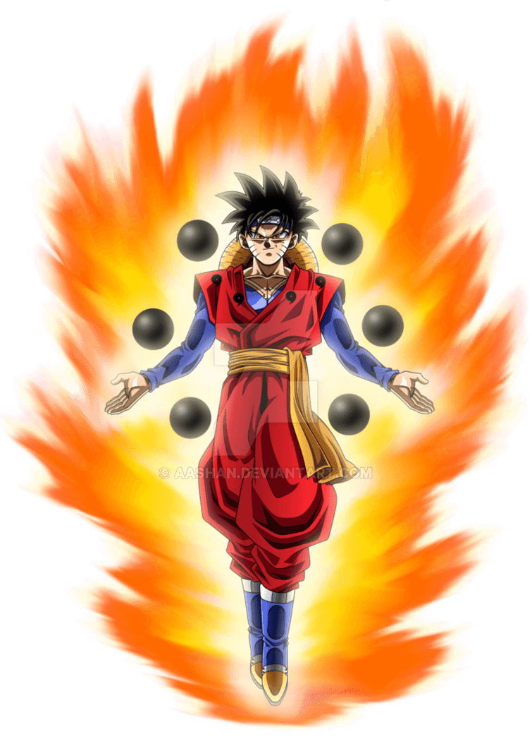 Goku Naruto Luffy Fusion by aashan. Anime. Goku, Naruto