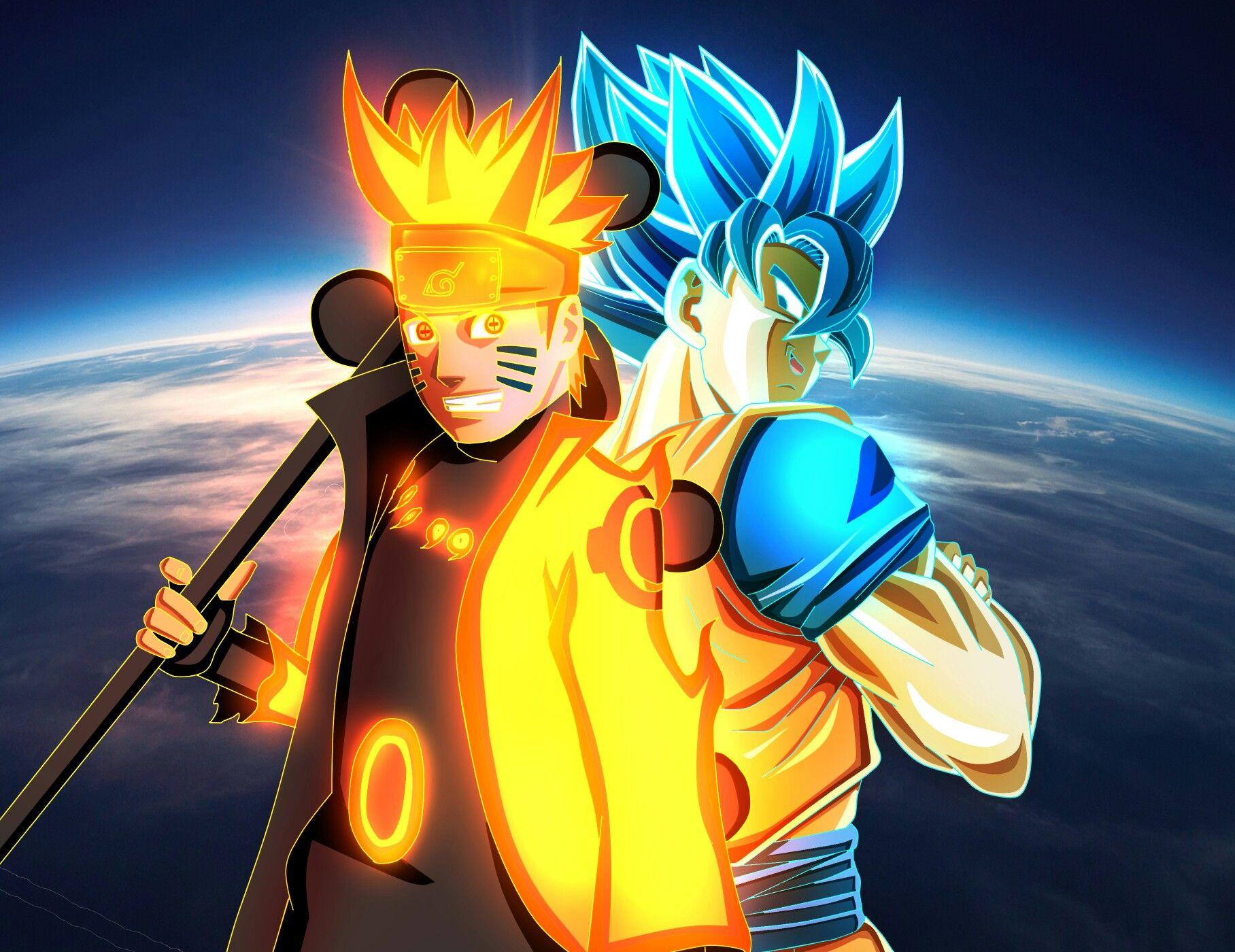 Naruto and Goku. Anime dragon ball super, Dragon ball super artwork, Anime wallpaper