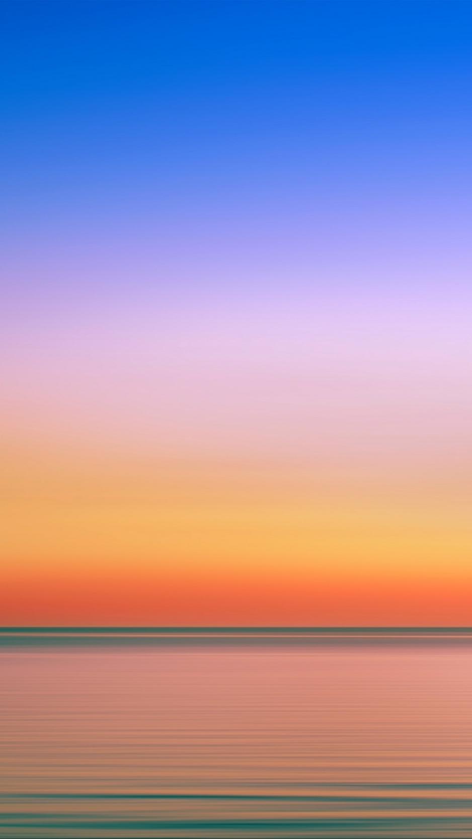 Download wallpaper 938x1668 sunset, horizon, sea, minimalism