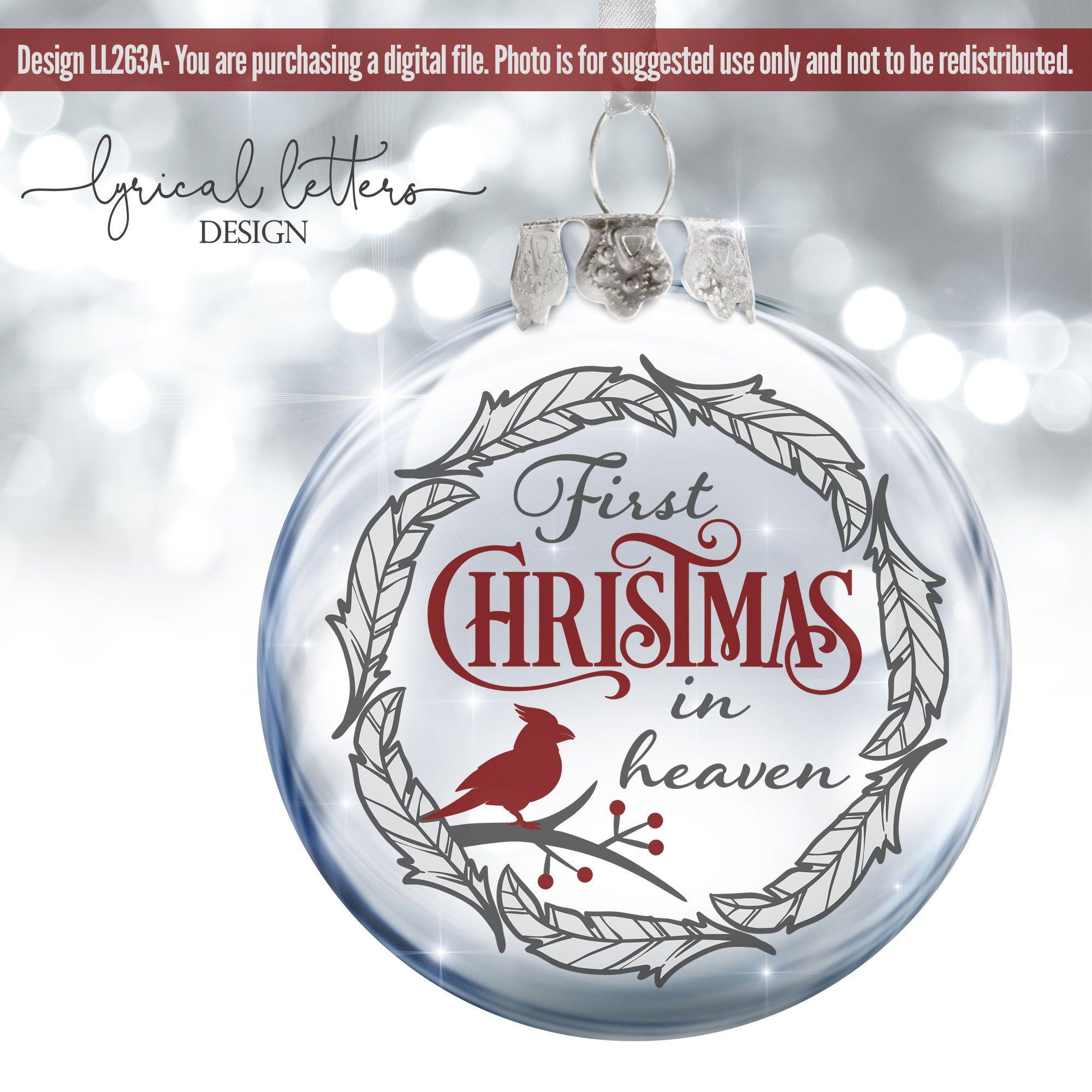 First Christmas in Heaven Cardinal SVG DXF FCM LL263A