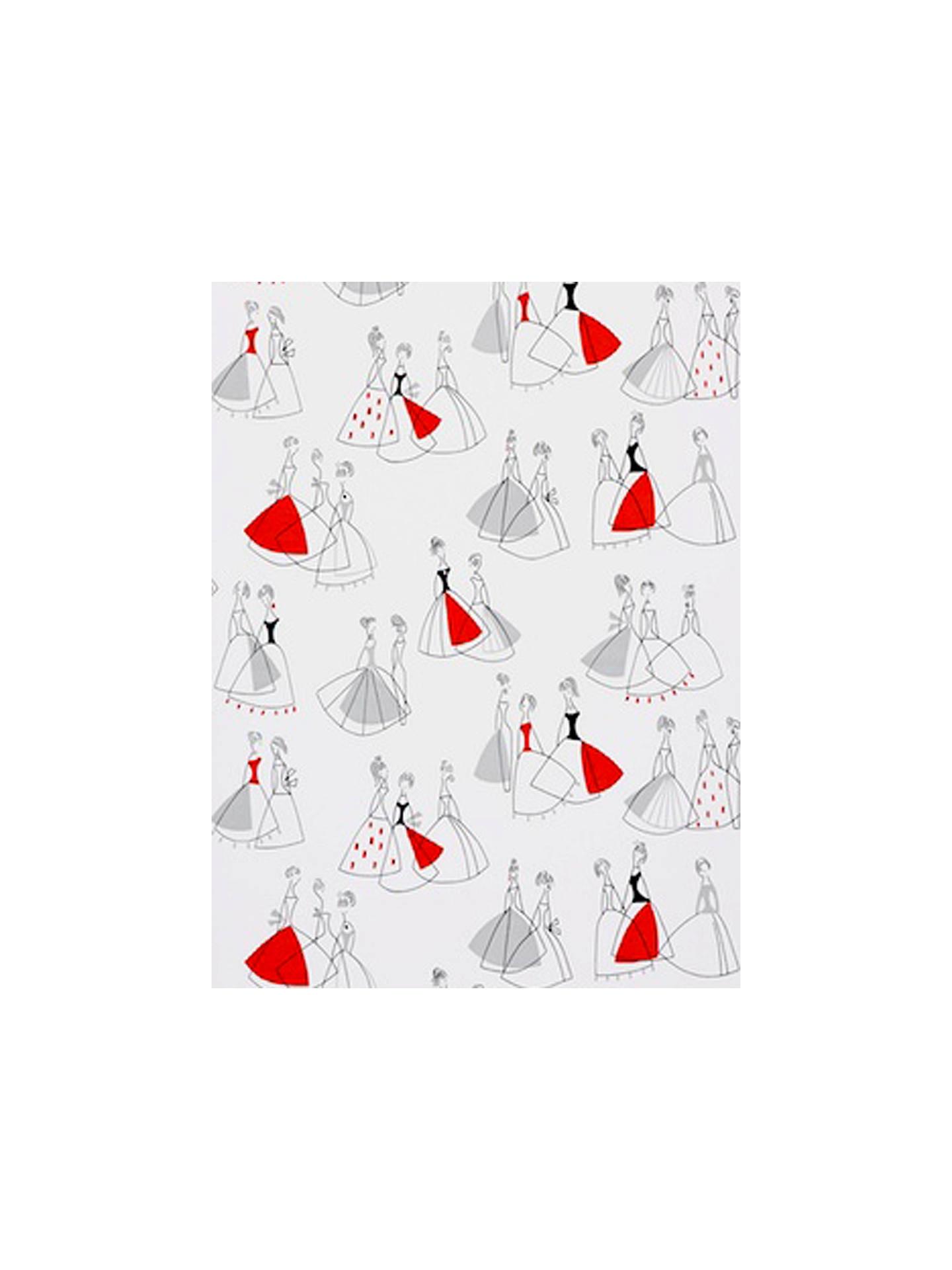 Sanderson Fifi Wallpaper, Grey / Coral, 210243 at John Lewis