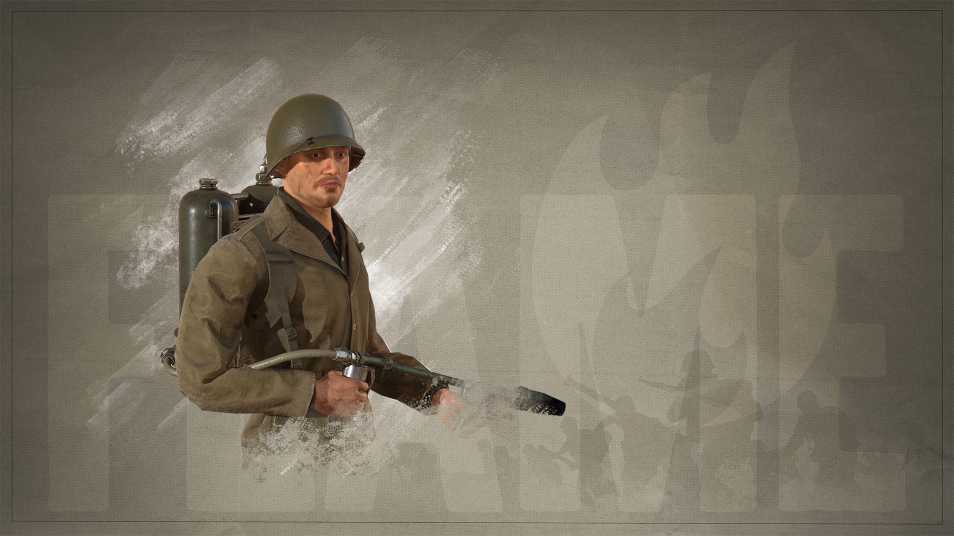 Flamethrower. Wallpaper from Day of Infamy