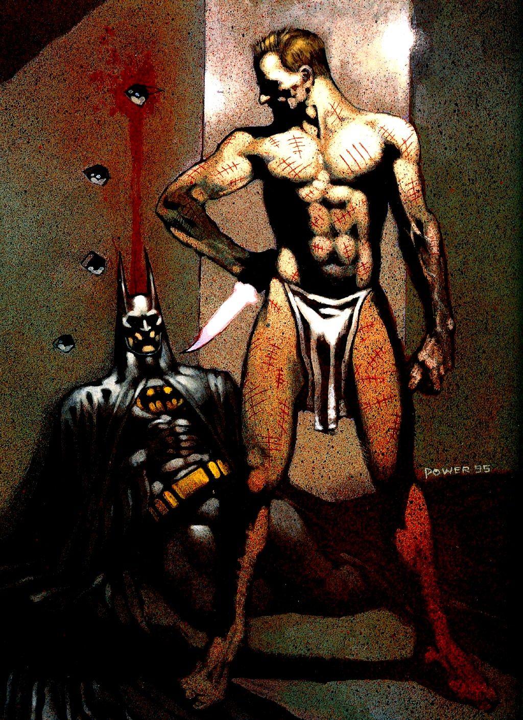 Batman and Mr Zsasz by Dermot Power. Gotham characters