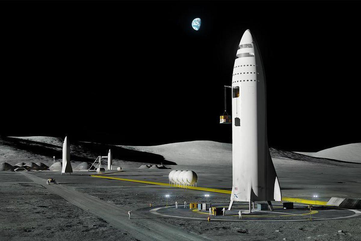 Elon Musk teases picture of a SpaceX Moon base and Martian