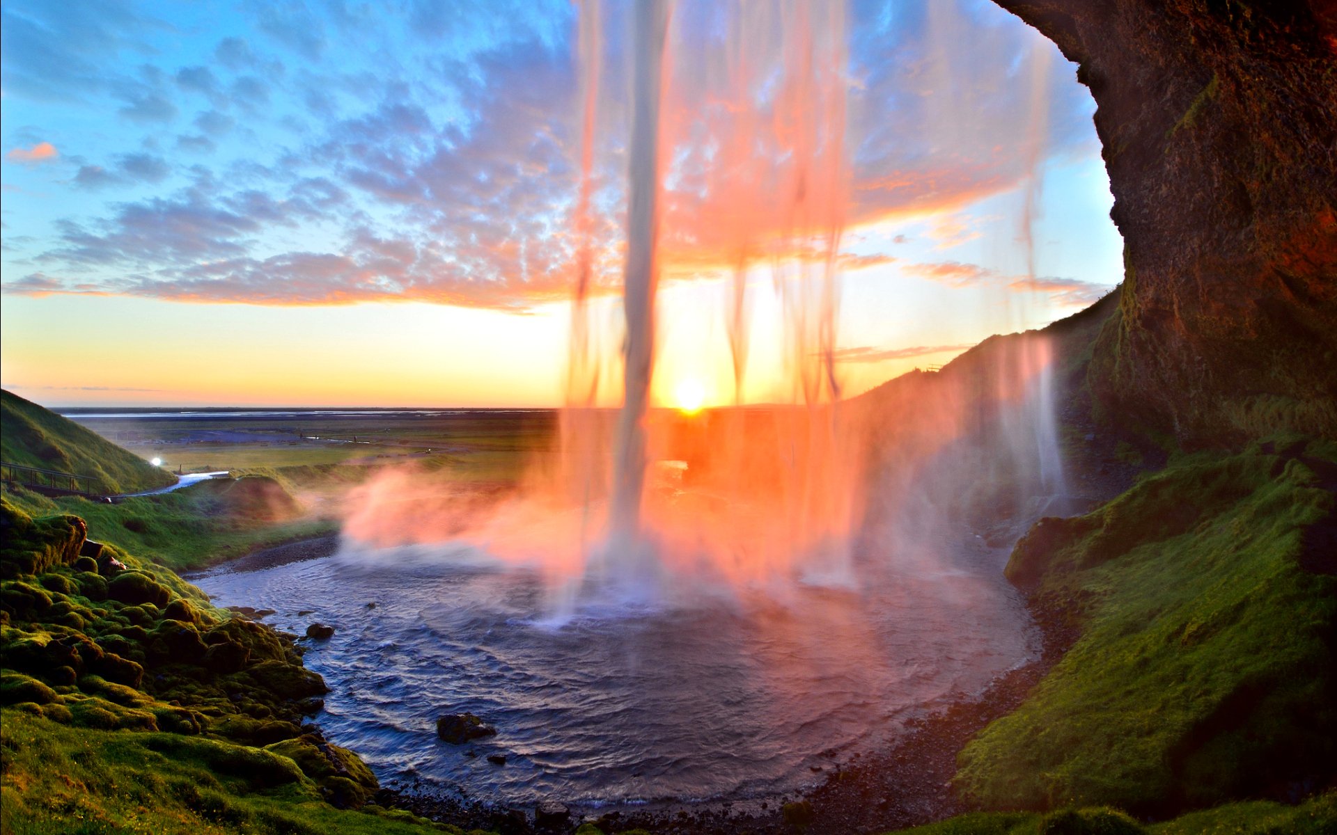 Sunset Curtain Call at Seljalandsfoss, Iceland