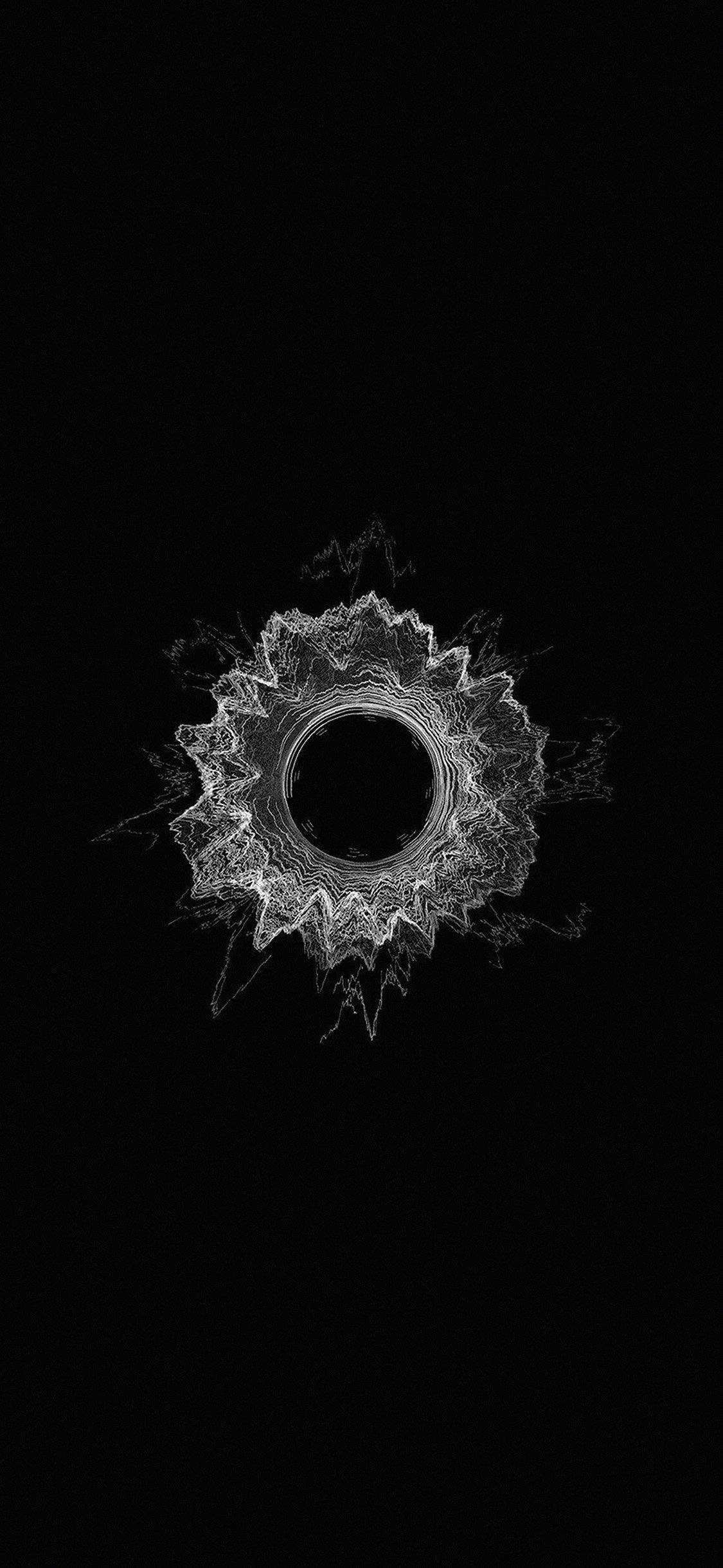 Dark hole black minimal pattern backgrounds iPhone X Wallpapers