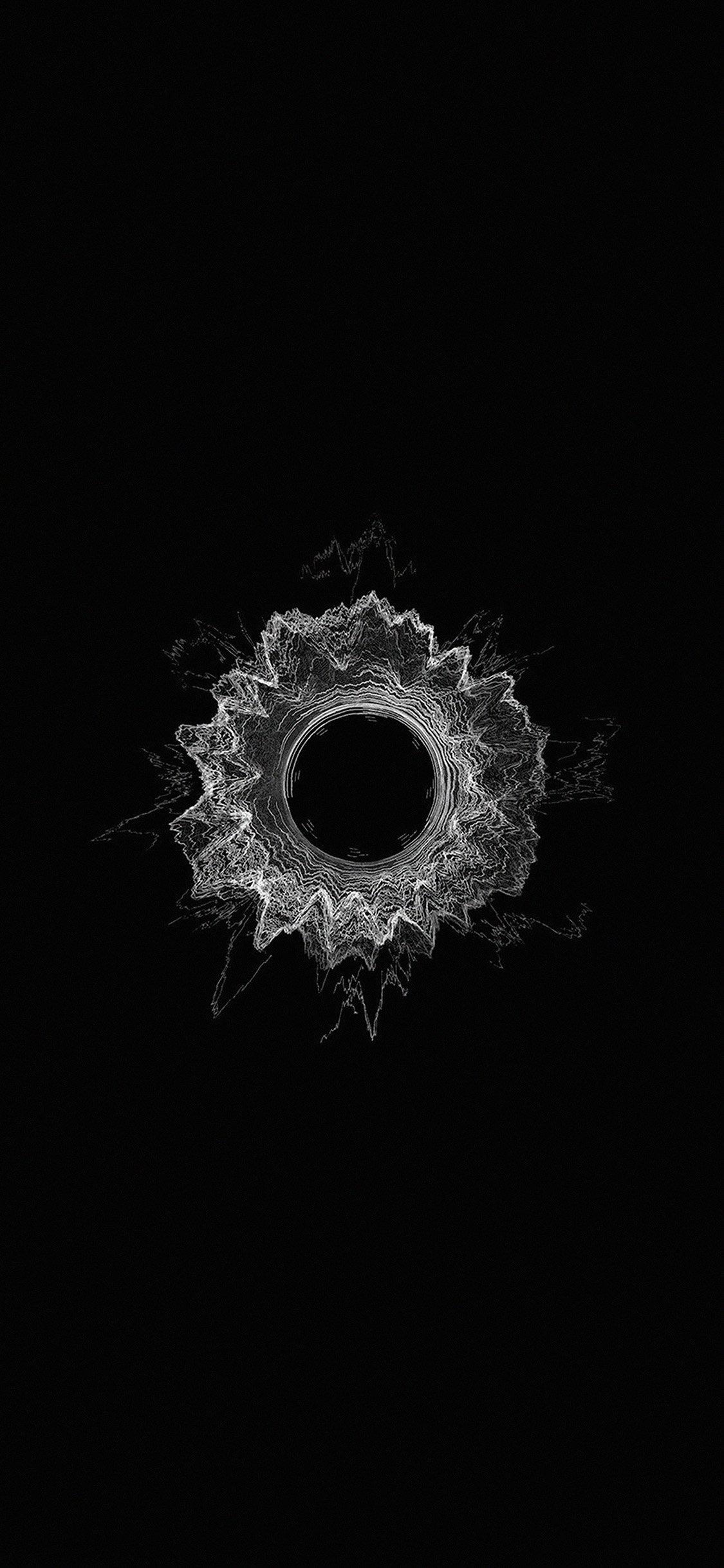 Dark hole black minimal pattern background iPhone X