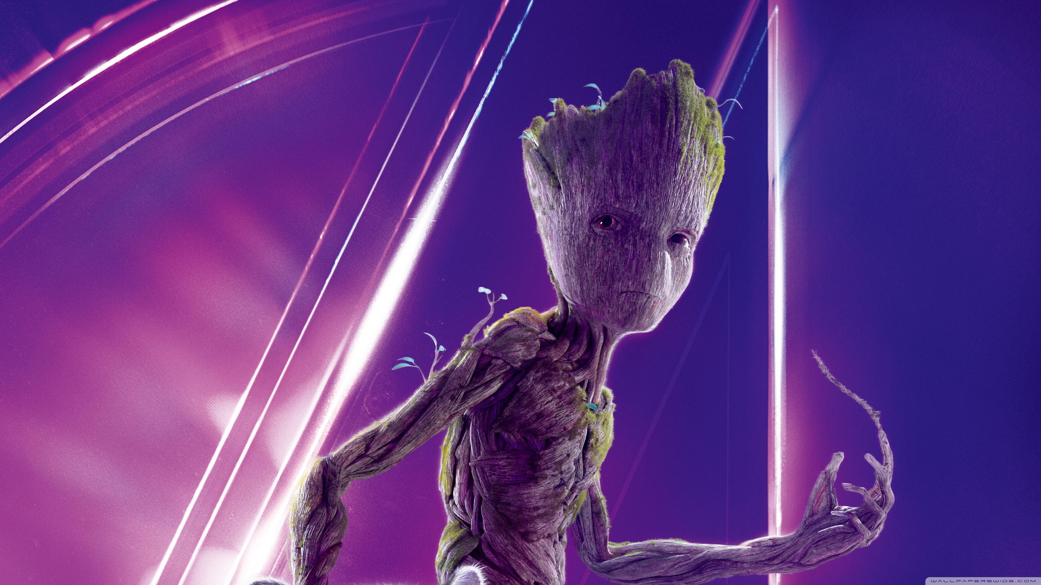Avengers Infinity War 2018 Movie Groot ❤ 4K HD Desktop