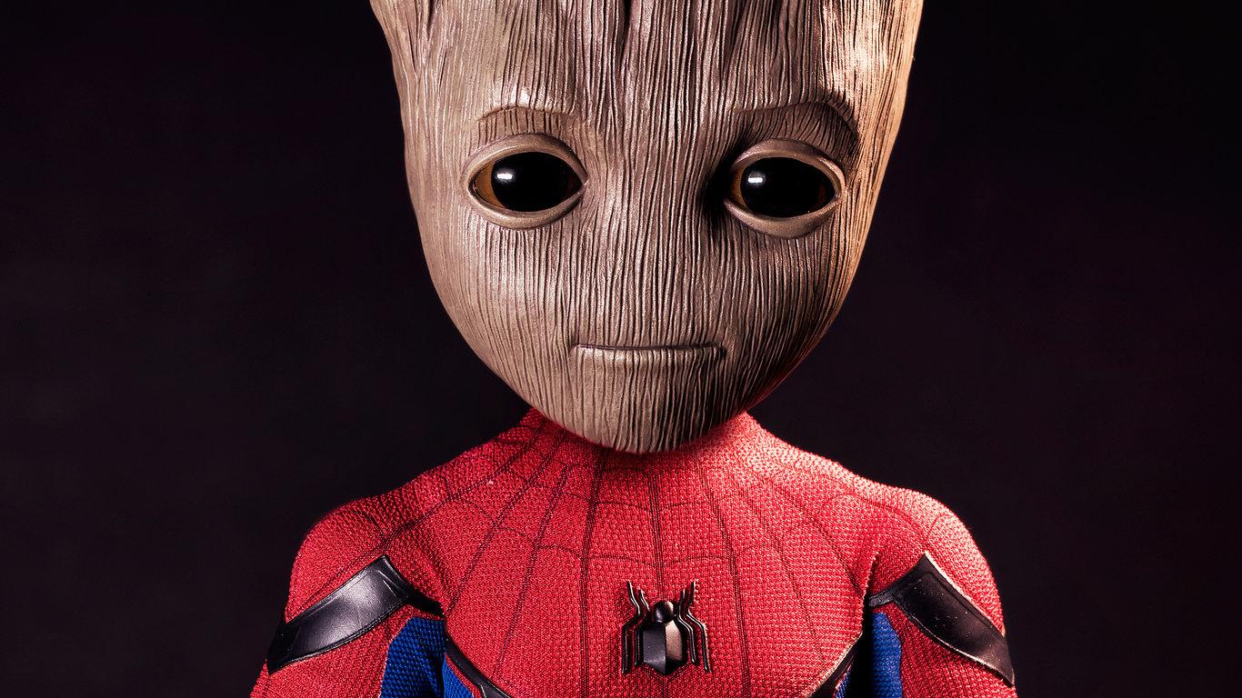 Spider Groot, HD Superheroes Wallpaper Photo and Picture