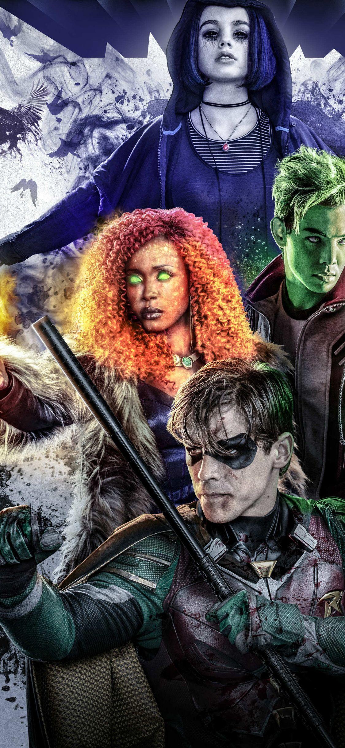 Beast Boy Raven And Starfire In Titans 2018 iPhone XS, iPhone iPhone X HD 4k Wallpaper, Image, Background, P. Beast boy, Starfire, Titans tv series