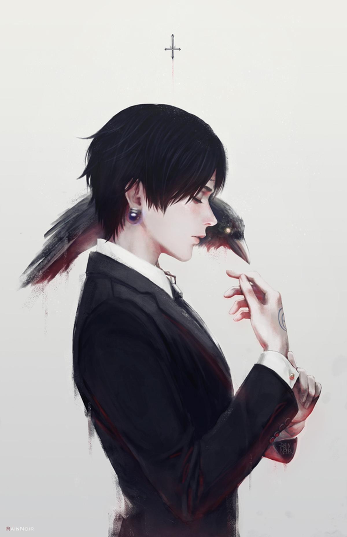 Anime character, Chrollo Lucifer, Hunter x Hunter, suits