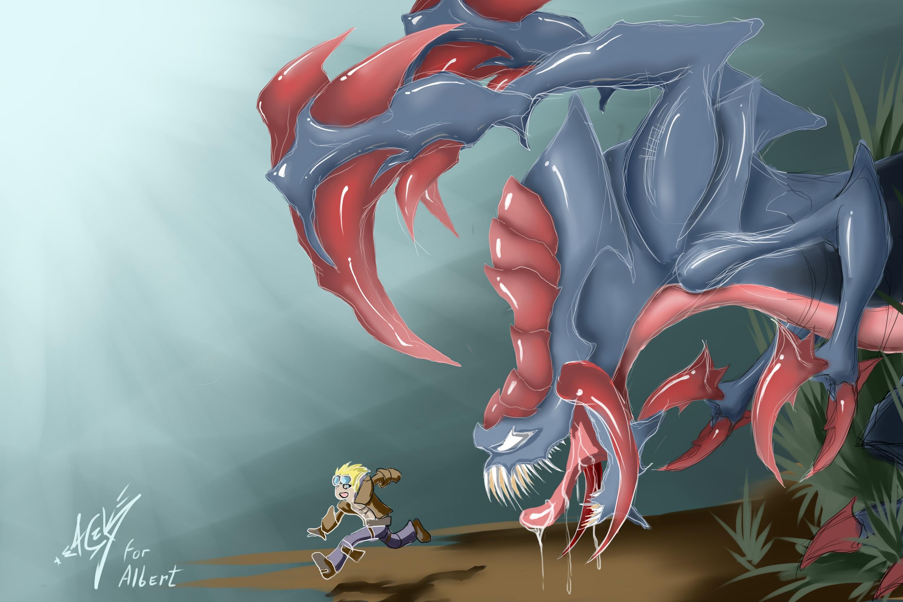 Cho'Gath Vs Ezreal. Wallpaper & Fan Arts. League Of