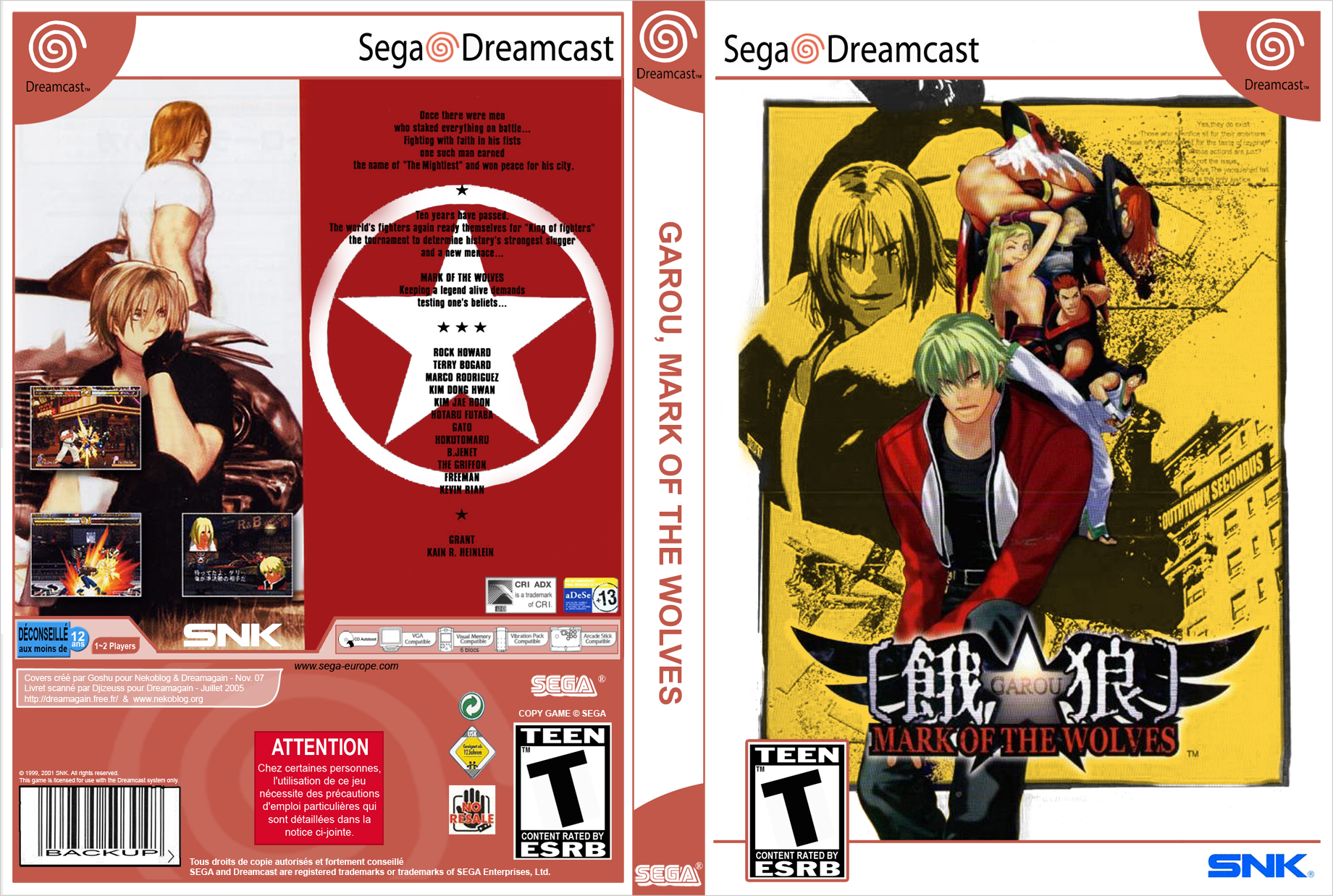 Fatal Fury (Garou Densetsu) Mark of the Wolves (Dreamcast