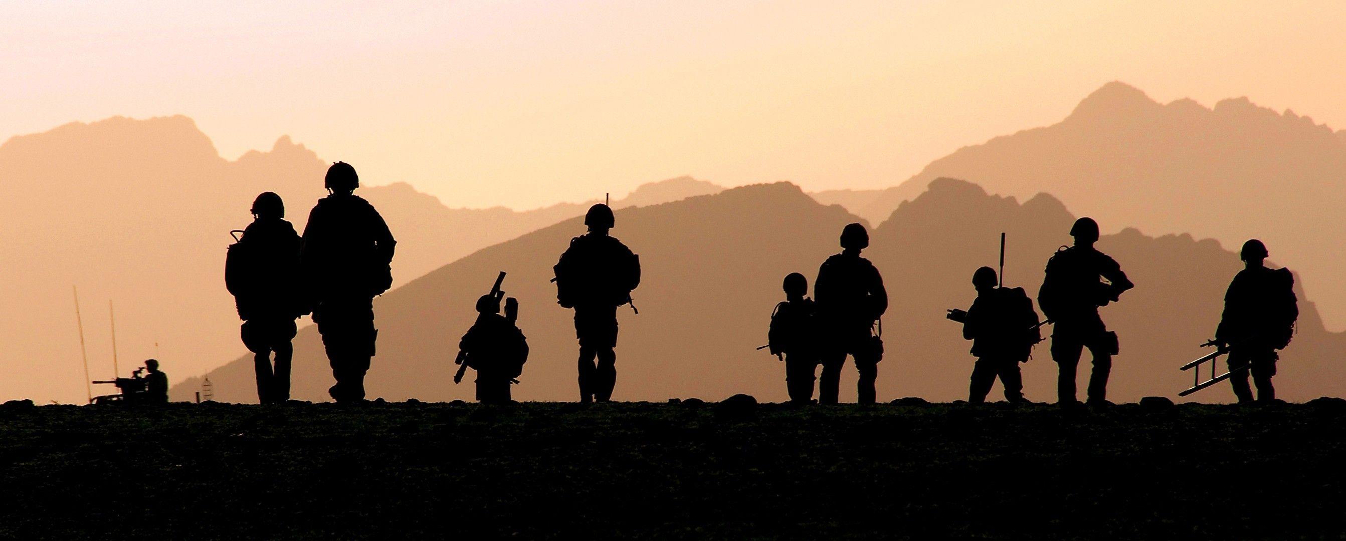 military, Silhouette, Royal Marines Wallpaper HD / Desktop and Mobile Background. Soldier silhouette, Royal marines, Military image