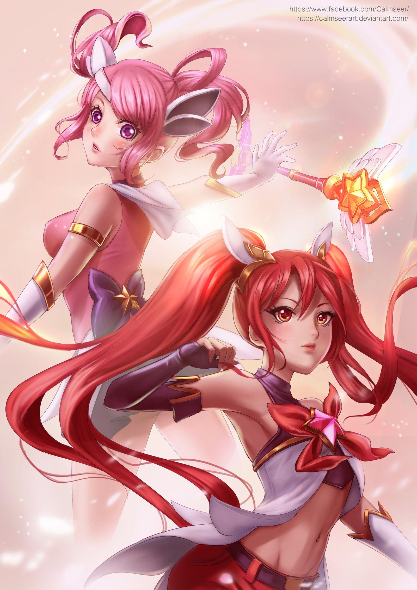 Star Guardian Lux & Jinx by CalmseerArt HD Wallpaper