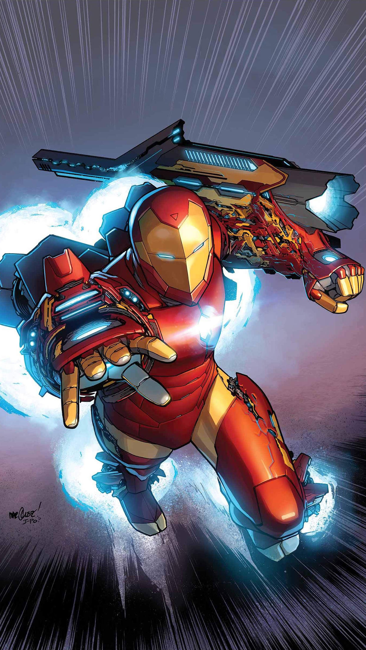 Iron Man, Cartoon Wallpaper for iPhone X, 6